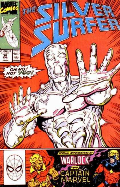 Silver Surfer (1987) 36 - Herald Of Galactus - Cosmic Powers - Warlock - Captain Marvel - Spider-man Logo - Ron Lim
