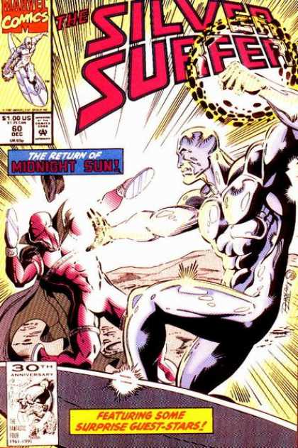 Silver Surfer (1987) 60 - The Return Of Midnight Sun - Marvel Comics - Super Fist - Red Man - Air Fight - Ron Lim
