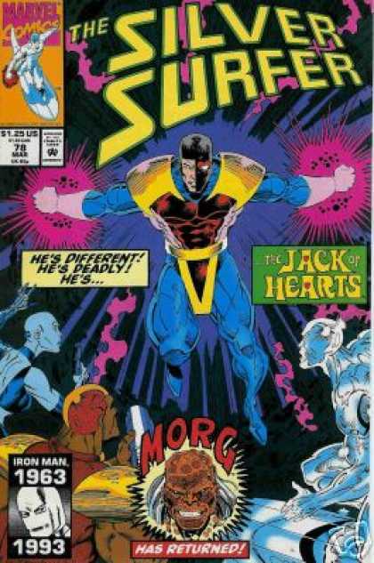 Silver Surfer (1987) 78 - Jack Of Hearts - Morg - Iron Man - Hes Different Hes Deadly - Flying - Ron Lim