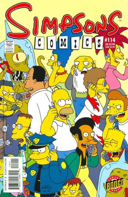Simpsons Comics 114 - Marge Simpson - Alien - Mobile Phone - Homer Simpson - Talking - Jason Ho, Mike Rote