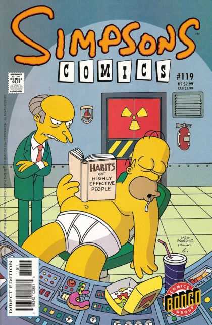 Simpsons Comics 119 - 119 - Habits Of Highly Effective People - Homer - Radioactive - Direct Edition - Bill Morrison, Mike Rote