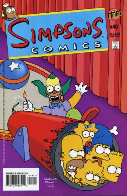 Simpsons Comics 40 - Krusty The Clown - Homer - Lisa - Bart - Marge