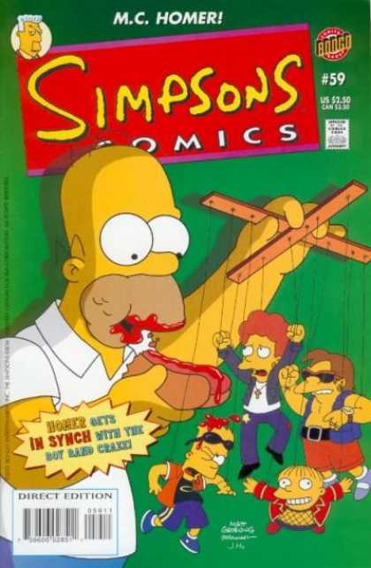 Simpsons Comics 59 - Homer The Puppetmaster - The Puppetmaster - Pulling My Strings - Homer Get A Job - Homer Entertains