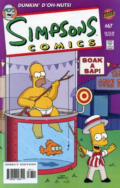 Simpsons Comics 67 - Simpsons - Dunk Tank - Bart - Circus Barker - Soak A Sap