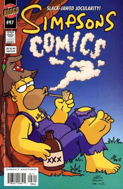 Simpsons Comics 97 - Bongo - Pipe - Homer Simpson - Smoke - Overalls - Jason Ho, Matt Groening