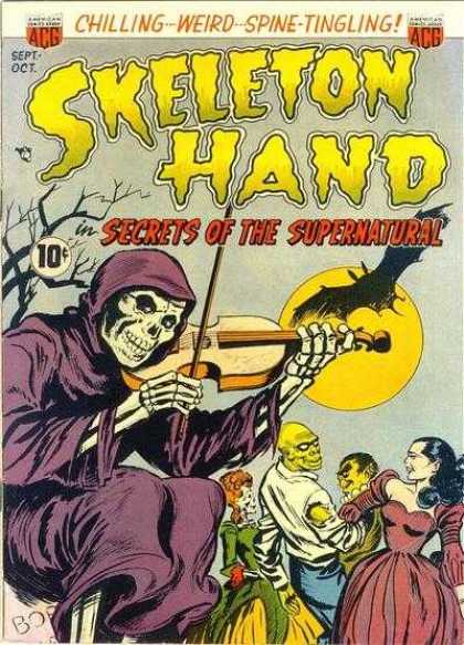 Skeleton Hand 1 - Secrets Of The Supernatural - Grim Reaper - Bat - Monsters - Violin