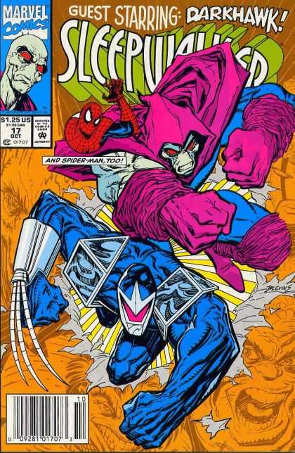 Marvel - Comics Code - Costume - Battle - Darkhawk - Bret Blevins Sleepwalker 17 - Marvel - Comics Code - Costume - Battle - Darkhawk - Bret Blevins