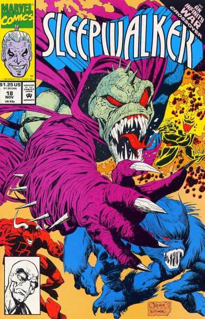 Purple Monster - Spikes - Blue Monster - Fangs - Horns - Joe Quesada Sleepwalker 18 - Purple Monster - Spikes - Blue Monster - Fangs - Horns - Joe Quesada