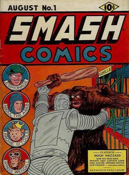 Smash Comics 1 - Gorilla - Espionage - Abdul The Arab - Archie Otoole - Wings Wendall