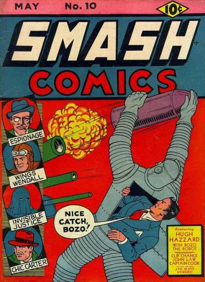 Smash Comics 10 - May - Espionage - Wings Wendall - Speech Bubble - Invisible Justice