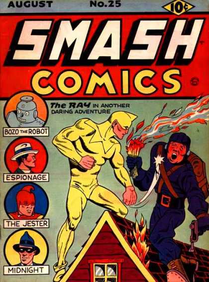 Smash Comics 25 - Bozo The Robot - Espionage - The Jester - Midnight - The Ray