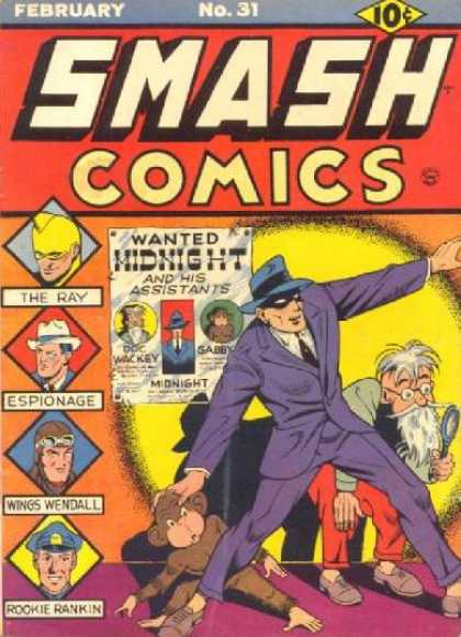 Smash Comics 31 - Ray - Espionage - Wings Wendall - Rookie Rankin - Midnight