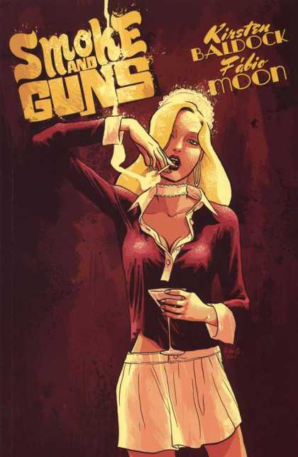 Smoke and Guns 1 - Cigarette - Burgundy Polo Shirt - Smoke And Guns - Blonde Lady - Choker Necklace