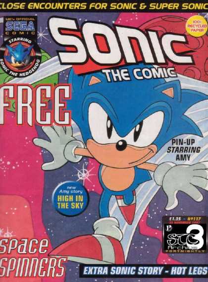 Sonic the Comic 117 - Free - Hedgehog - Big Eyes - Space - Sega