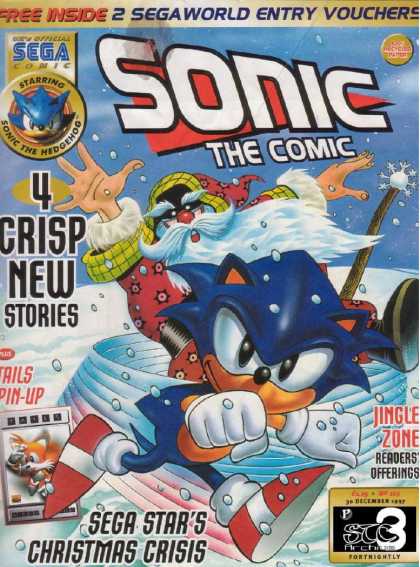 Sonic the Comic 119 - Bubbles - Water - Clouds - Super Hero - Sky