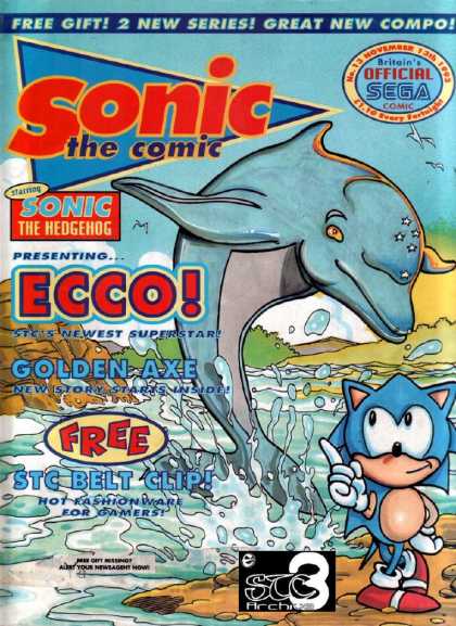 Sonic the Comic 13 - Sonic The Comic - Sonic The Hedgehog - Presenting Ecco - Golden Axe - Free Stc Belt Clip