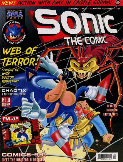 Sonic the Comic 152 - Terror - Chaotix - New Story - Sega - Pin-up