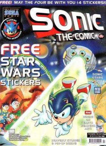 Sonic the Comic 161 - Star Wars - Sega - Space Ship - Space Race - Hedgehog