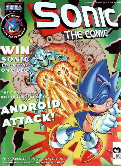 Sonic the Comic 170 - Sega Comic - The Movie On Video - Android Attack - Beat One And Two Rise In Its Place - Hedgehog