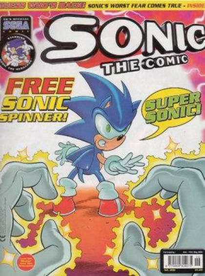 Sonic the Comic 206 - Spinner - Sonic - Hands - Energy - Sega