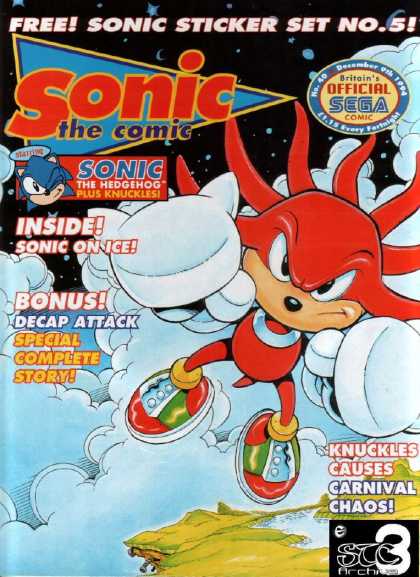 Sonic the Comic 40 - Soni On Ice - Decap Atatck - Knuckles - Knuckles Causes Carnival Chaos