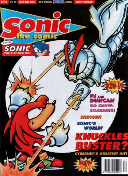 Sonic the Comic 52 - Pin-up - World - Knuckles - Hit - Fighting