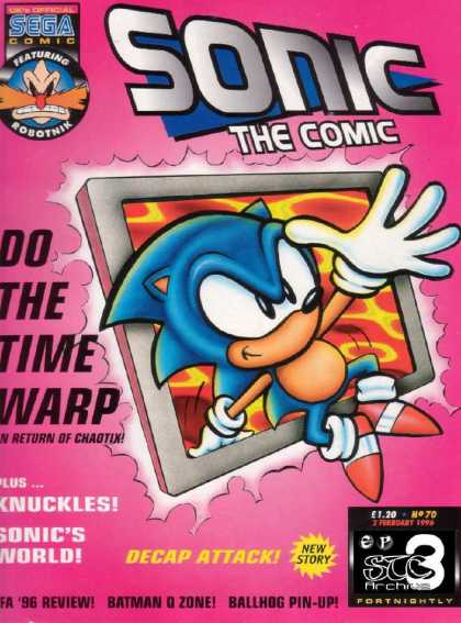Sonic the Comic 70 - Sonic The Comic - Do The Time Warp - Return Of Chaotix - Decap Attack - Sonics World