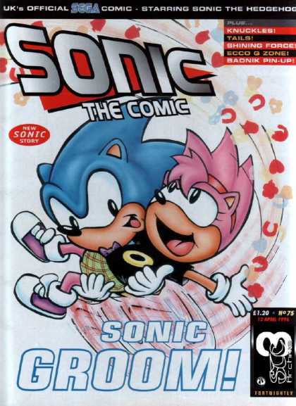 Sonic the Comic 75 - Sonic Groom - Going To The Chapel - Lets Get Married - Lets Elope - I Love You