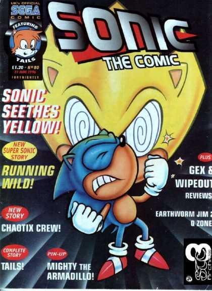 Sonic the Comic 80 - Seethes - Yellow - Running Wild - Chaotix Crew - Earthworm Jim