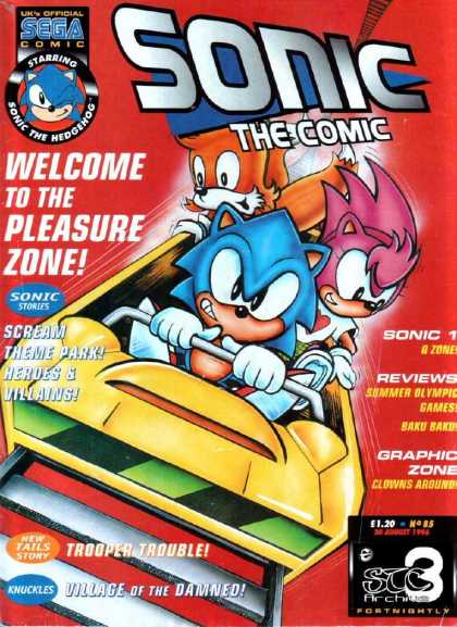 Sonic the Comic 85 - Sega - Hedgehog - Pleasure Zone - Reviews - Trooper Trouble