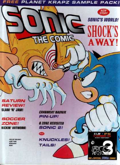 Sonic the Comic 86 - Sonic - Evil Hedgehog - Shocks Away - Crazy Eyes - Anger