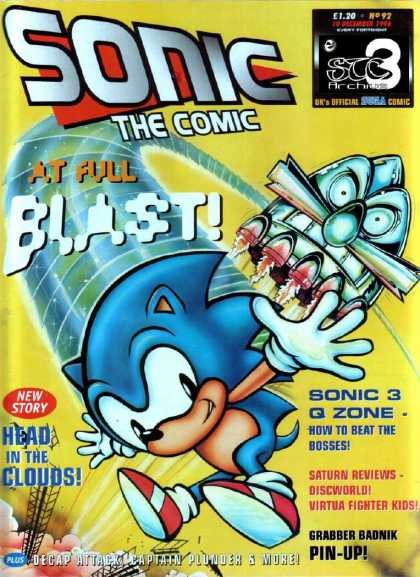 Sonic the Comic 92 - Blast - Pin-up - New Story - Head In The Clouds - How To Beat The Bosses
