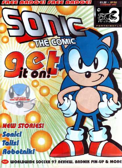 Sonic the Comic 96 - Sonic The Hedgehog - Tails - Robotnik - Soccer - Free Giveaway