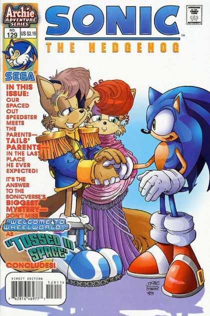 Sonic the Hedgehog 129 - Tossed In Space - Archie Comics - Sega - Tails - Welcome To Wheelworld