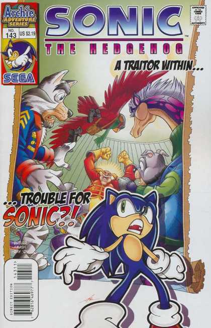 Sonic the Hedgehog 143 - Archie Adventure Series - Sega - Traitor - Approved By The Comics Code Authority - No143