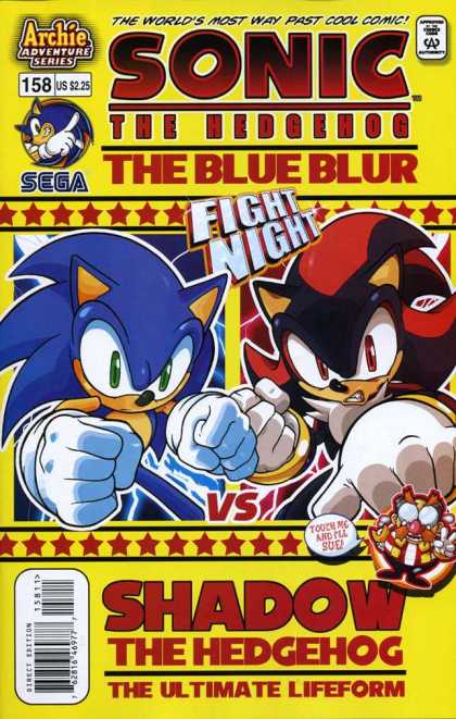 Sonic the Hedgehog 158 - Archie Adventure Series - Sonicthe Blue Blur Vs Shadow - Shadow Sonics Nemesis - Blue Vs Red-black - Sega