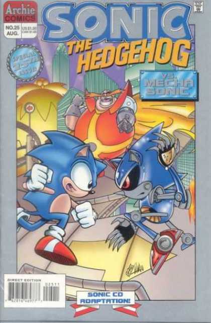 Sonic the Hedgehog 25 - Hedgehog - Blue - Sonic Cd Adaptation - Vs Mecha Sonic - Dual