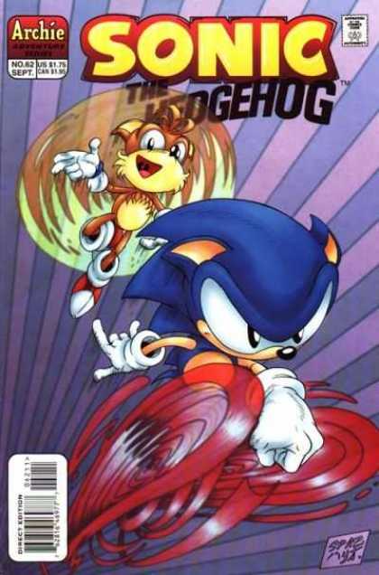 Sonic the Hedgehog 62 - Running - Lavendar And Purple Stripes - Archie - Tails - Direct Edition