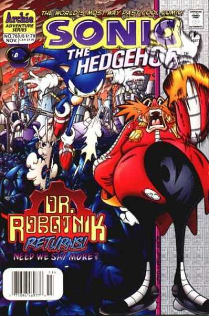Sonic the Hedgehog 76 - Archie Adventure Series - Dr Robotnik - The Worlds Most Way Past Cool Comic - Sonic - Tails