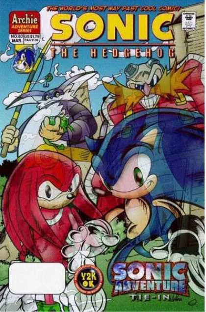 Sonic the Hedgehog 80 - Archie Adventure Series - The Worlds Most Way Past Cool Comic - Sonic Adventure Tie In - Dog - Frog