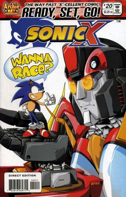 Sonic X 20 - The Way Past X-cellent Comic - Ready Set Go - Wanna Race - Archie 65th Anniversary - Robot