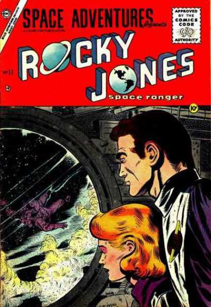 Space Adventures 17 - Rocky Jones - Ranger - Red Head - Outer Space - Port Window