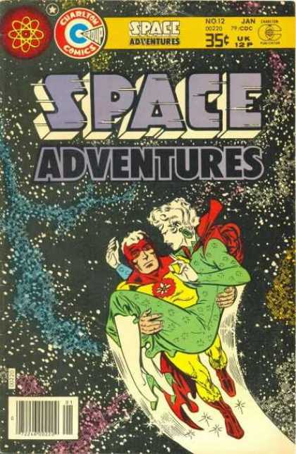 Space Adventures 71 - Space - Woman - Green Dress - Flying Man - Atmosphere