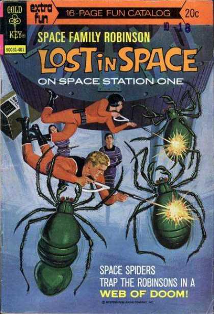 Space Family Robinson 38 - Gold Key - Space Spiders - Lost In Space - 20u00a2 - Web Of Doom