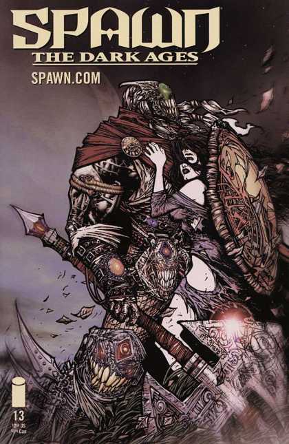 Spawn: The Dark Ages 13 - Old Ages - Demon - Woman Hold Tight - Big Axe - End Of World