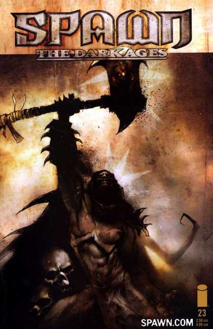Spawn: The Dark Ages 23 - Axe - Light - Monster - Hair - Scared - Ashley Wood