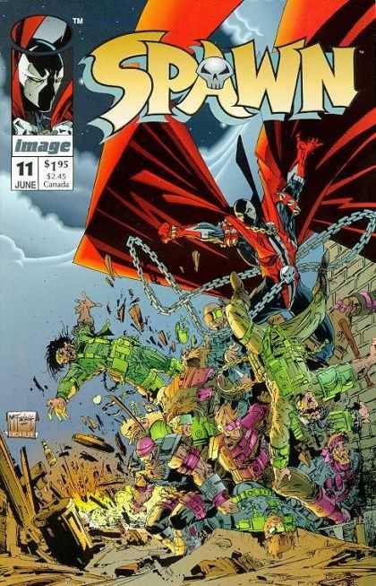 Spawn 11 - Image - Chains - Skull - Cape - Clouds - Todd McFarlane