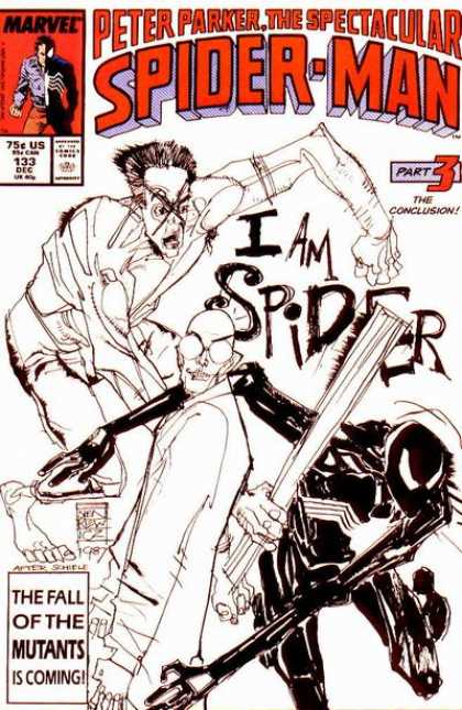 Marvel - Marvel Comics - Spider-man - Spectacular Spiderman - Peter Parker - Bill Sienkiewicz Spectacular Spider-Man (1976) 133 - Marvel - Marvel Comics - Spider-man - Spectacular Spiderman - Peter Parker - Bill Sienkiewicz
