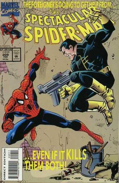 Spectacular Spider-Man (1976) 209 - Gun - Approved By The Comics Code Authority - 125 Us - Direct Edition - Marvel Comics - Sal Buscema