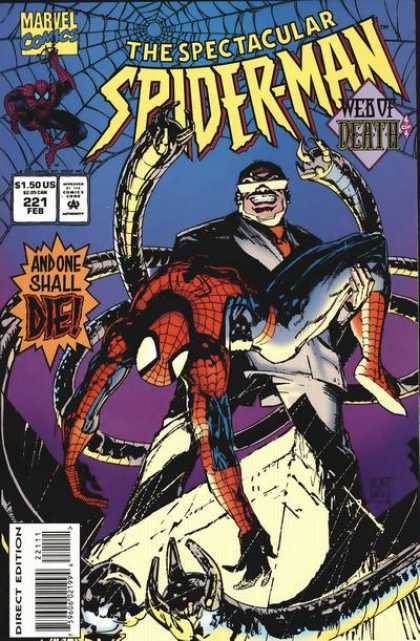 Spectacular Spider-Man (1976) 221 - Web Of Death - Doctor Octopus - 221 - Direct Edition - Feb